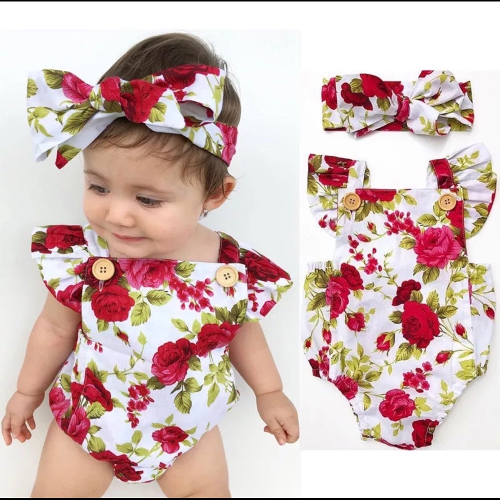 Adorable rose romper